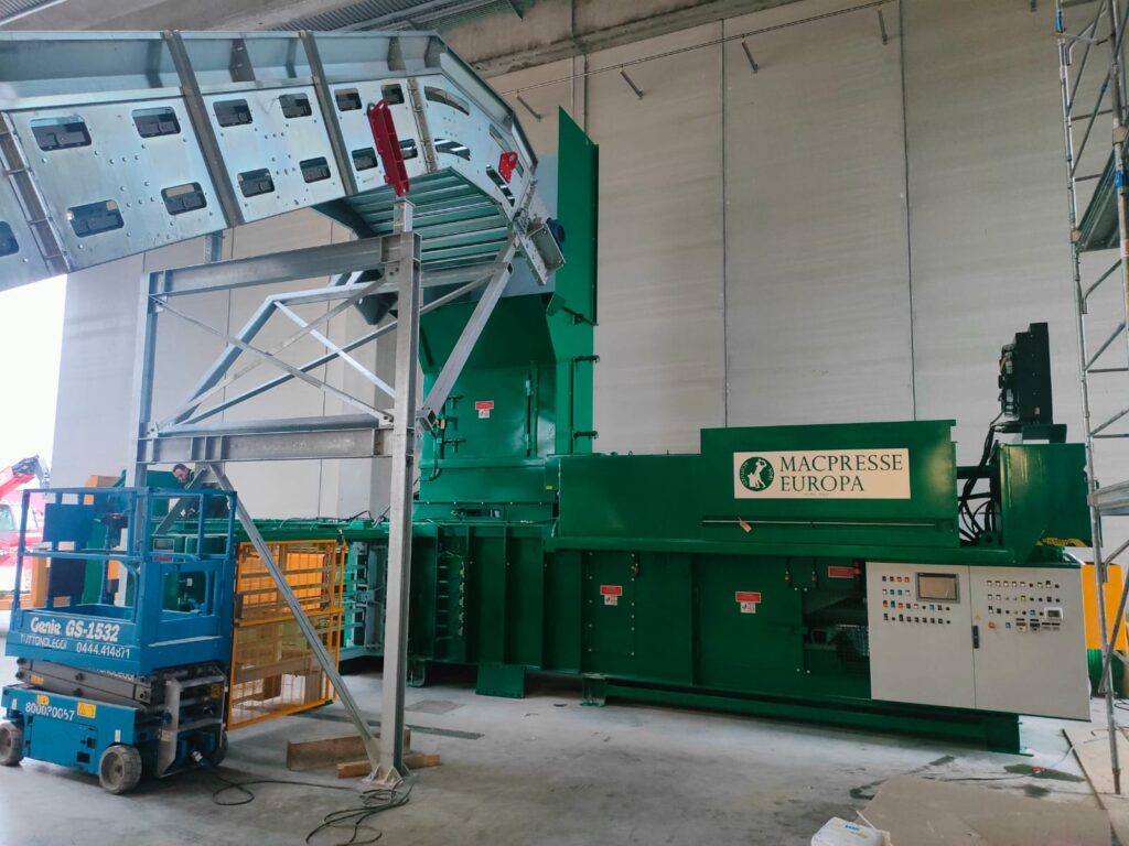 macpresse mac 109 padua recycling line paper cardboard plastic packaging